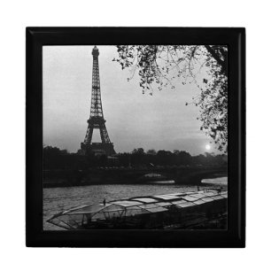 Vintage France Paris Eiffel tower sunset 1970 Jewelry Box