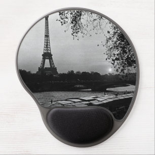 Vintage France Paris Eiffel tower sunset Gel Mouse Pad