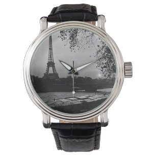Vintage France Paris Eiffel tower sunset Watch