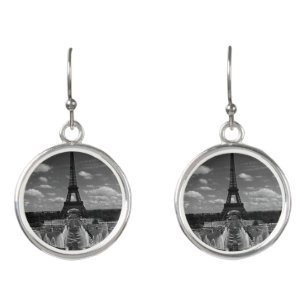 Vintage France Paris Fontain Chaillot Tower Eiffel Earrings