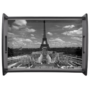 Vintage France Paris Fontains Tower Eiffel Serving Tray