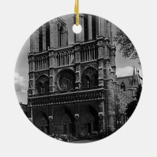 Vintage France Paris Notre Dame Cathedral Ceramic Ornament