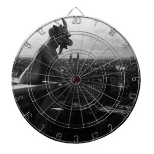Vintage France Paris Notre Dame Cathedral devil Dart Board