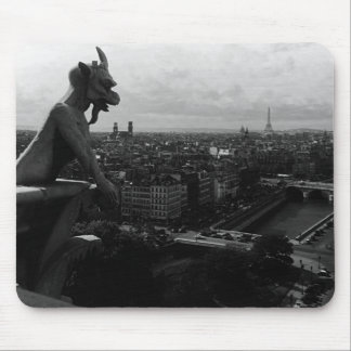 Vintage France Paris Notre Dame Cathedral devil Mouse Pad