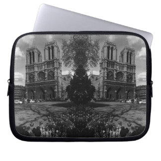 Vintage France Paris Notre Dame Cathedral Mouse Pa Laptop Sleeve