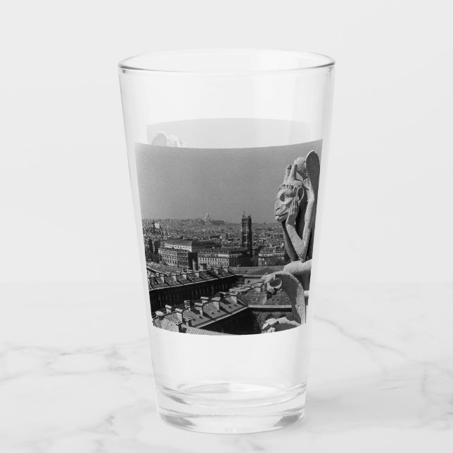 Vintage France Paris Notre Dame Cathedral thinker Glass (Front)