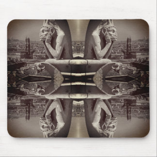 Vintage France Paris Notre Dame Cathedral thinker Mouse Pad
