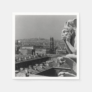 Vintage France Paris Notre Dame Cathedral thinker Napkins