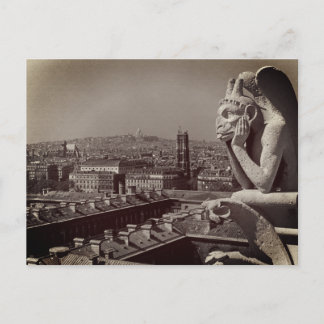 Vintage France Paris Notre Dame Cathedral thinker Postcard
