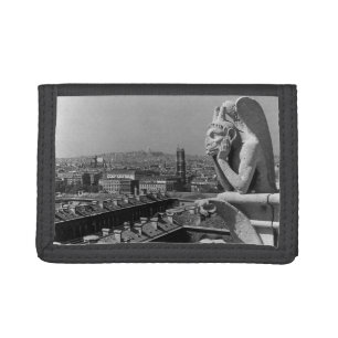 Vintage France Paris Notre Dame Cathedral thinker Trifold Wallet
