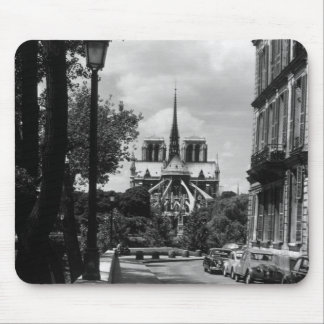 Vintage France Paris notre dame saint louis island Mouse Pad