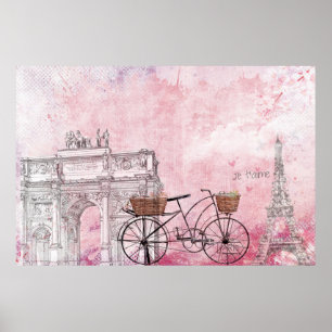 Vintage France Paris Poster