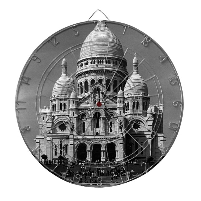 Vintage France Paris Sacre Coeur Basilica Dart Board (Front)