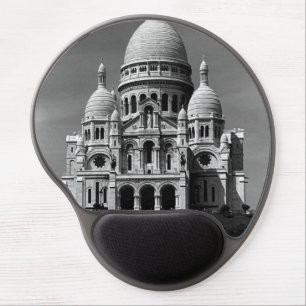 Vintage France Paris Sacre Coeur Basilica Gel Mouse Pad