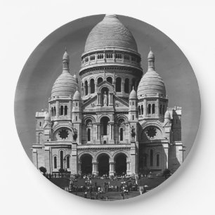 Vintage France Paris Sacre Coeur Basilica Paper Plates