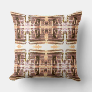 Vintage France Paris Triumphal arch Place Etoile T Throw Pillow
