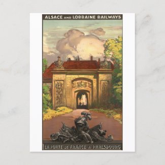 Vintage France railway travel Alsace-Lorraine Postcard