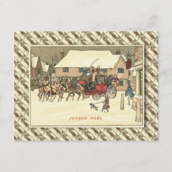 Vintage France  Stage Coach In The Village Postcard by Franceimages at Zazzle