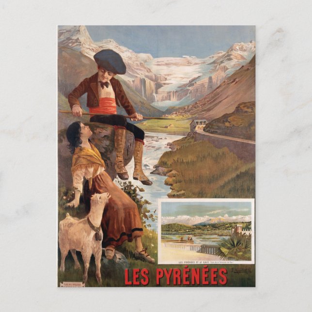 Vintage France Travel Postcard (Front)