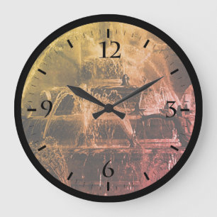 Vintage France Versailles palace Latona Fountain L Large Clock