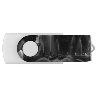 Vintage France Versailles palace neptune fountains Flash Drive
