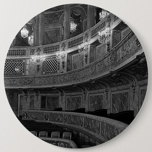 Vintage France Versailles palace opera house Button (Front)