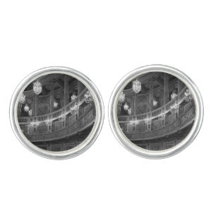 Vintage France Versailles palace opera house Mouse Cufflinks