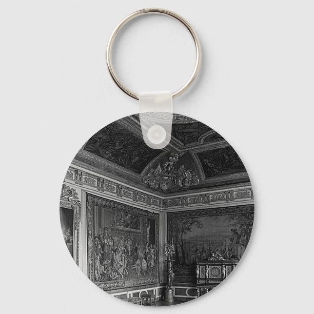 Vintage France Versailles palace stade dining room Keychain (Front)