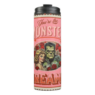 Vintage Frankenstein Horror Valentine's Day Thermal Tumbler