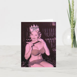 Vintage "Frankfurter Queen 1952" Note Card