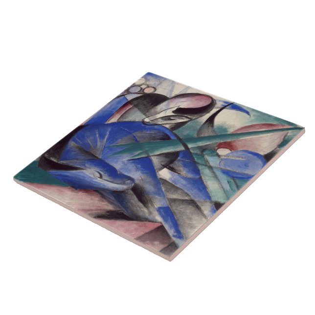 Vintage Franz Marc Dreaming Horse Ceramic Tile (Side)