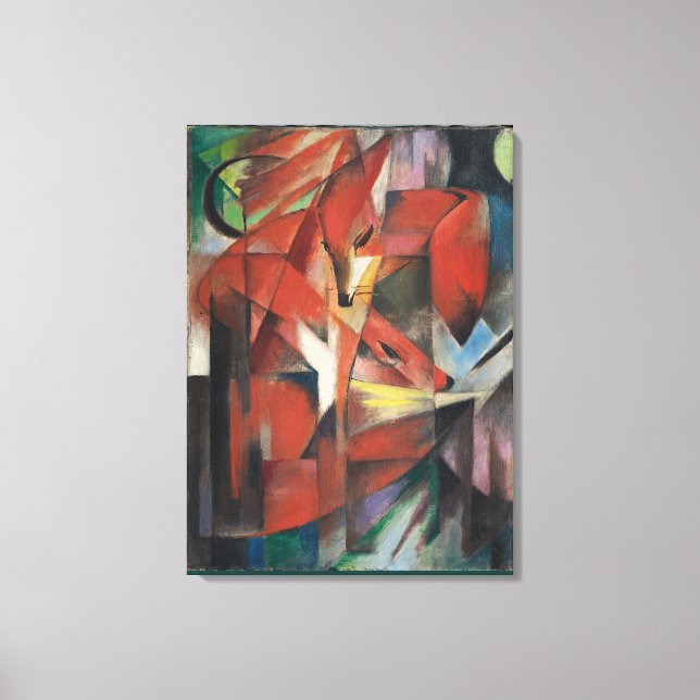 Vintage Franz Marc Foxes Canvas Print (Front)