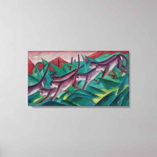 Vintage Franz Marc Monkey Frieze Canvas Print