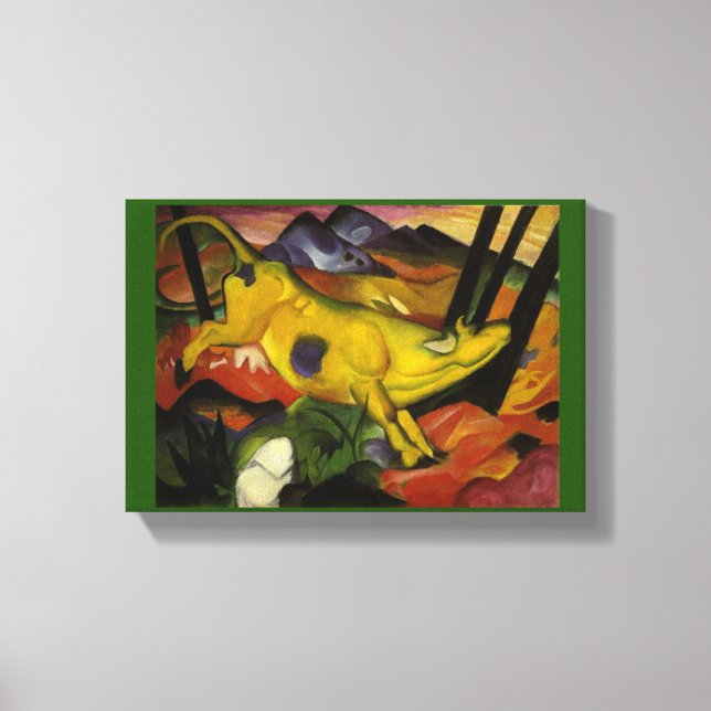 Vintage Franz Marc The Yellow Cow Canvas Print (Front)