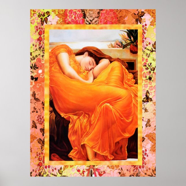 Vintage Frederick Leighton - Flaming June Poster (Front)