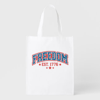 Vintage Freedom 1776 Patriotic Arch American Herit Grocery Bag