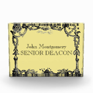 Vintage Freemason Sun Border Customizable Acrylic Award