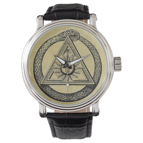 Vintage Freemasonry All Seeing Eye Masonic Symbol Watch
