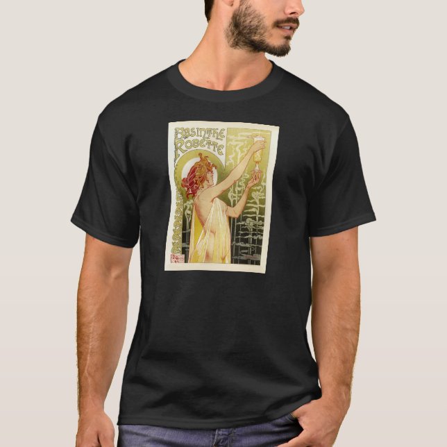 Vintage French Absinthe Advertisement T-Shirt (Front)