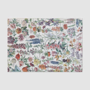 Vintage French Adolphe Millot Flowers Tissue Paper