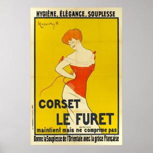 Vintage Corset Advertisement, Warners Merry Widow Poster
