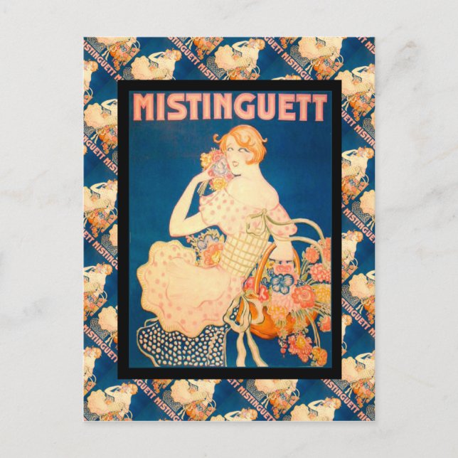 Vintage French advertising, Mistinguett Postcard (Front)
