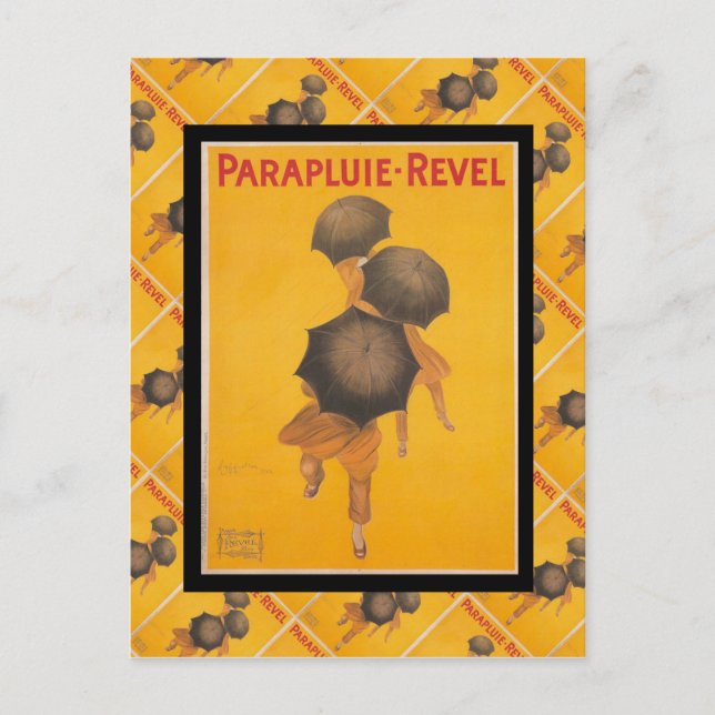 Vintage French advertising, Parapluie Revel Postcard (Front)