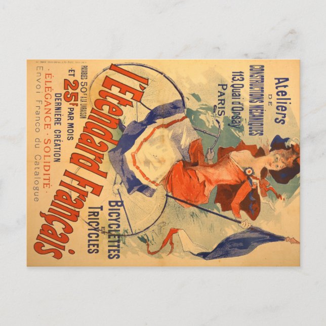 Vintage French Advertising Postcard (Front)