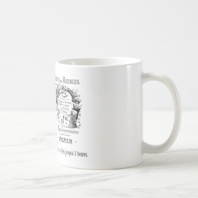 vintage french advertising typography coffee mug (Right)