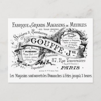 Vintage French Advertising Typography Postcard by VintageImagesOnline at Zazzle