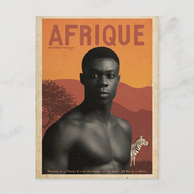 Vintage French Africa travel  Postcard (Front)