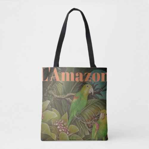 Vintage French amazon parrot bag