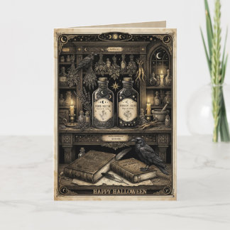 Vintage French Apothecary Halloween Card