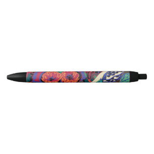 Vintage French Art Deco Geometric Floral Patterns Pen